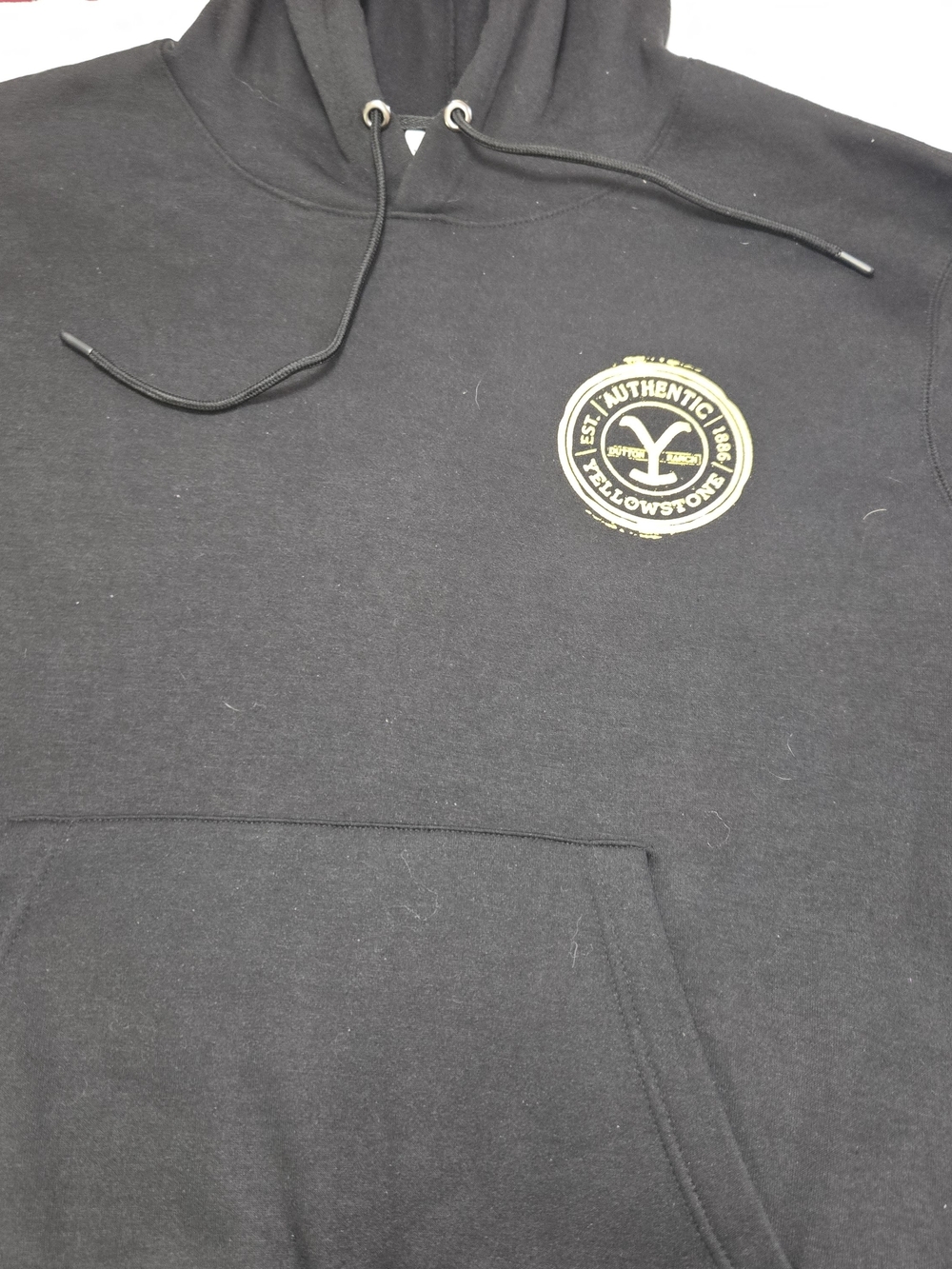 Yellowston Circle Logo Black Hoodie - NWT